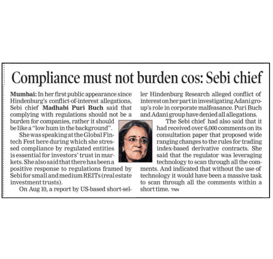 Compliance must not burden cos:Sebi chief